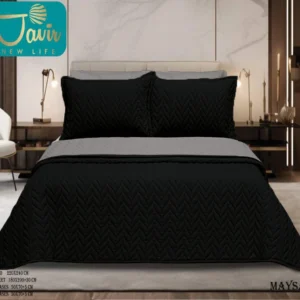 روتختی دونفره پنبه دوزی مشکی طوسی Maysa