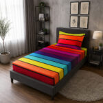 ملحفه نیم ست یکنفره 90 Rainbow رویه