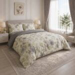 ست لحاف کاوری دونفره 4427 کرم King size